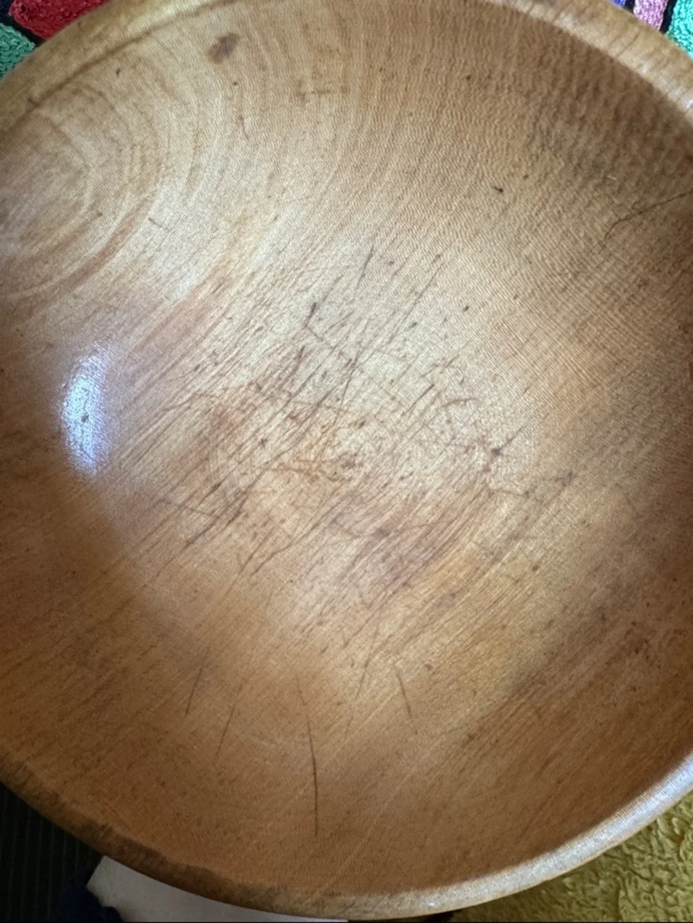 Vintage Handturned Wooden Bowl - Warm Honey Wood | made in Japan